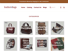 Tablet Screenshot of leathernbags.com